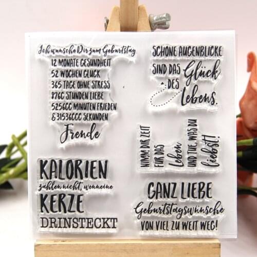 ZFPARTY German Transparent Clear Silicone Stamp/Seal for DIY scrapbooking/photo album Decorative clear stamp sheets