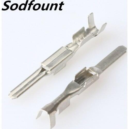 100pcs H62 brass tinned 2.2mm male car connector terminal block DJ611-2.2A