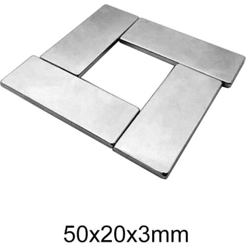 2~20PCS 50x20x3 Strong Neodymium Magnet sheet 50mm x 20mm Magnetizing Permanent Magnet 50x20x3mm strong powerful Magnet 50*20*3
