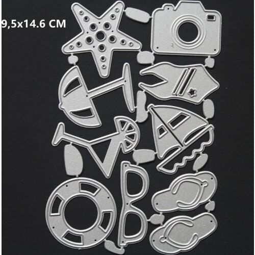 2021 Flip Flop Metal Cutting Dies DIY Scrapbooking Paper Photo Album Crafts Knife Mould Cards Embossing Mold Stencils for Decor