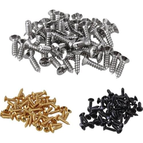 50x Guitar Bass Screws Parts for Scratchplates Pickguard