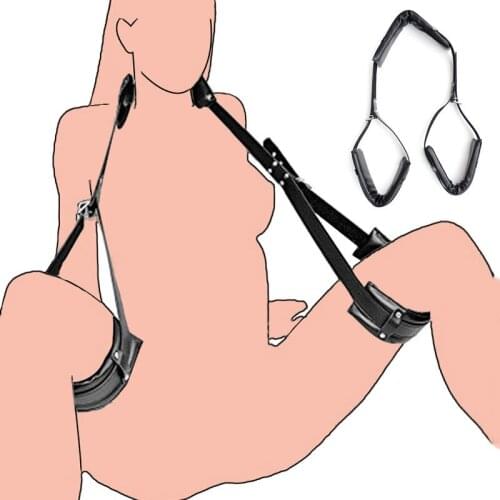 Bdsm Bondage Harness Open Leg Handcuff Wrist Ankle Cuffs Gag Mouth Sexual Restraints Slave Neck Flirt Sex Toys For Women Couples
