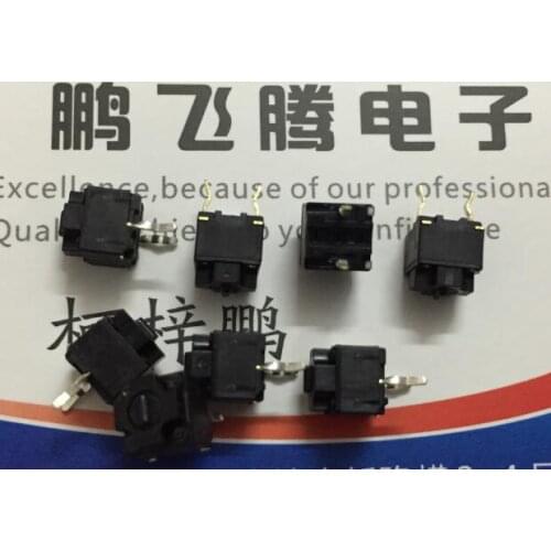 Free shipping 50 PCS Original mouse square micro switch button EVQP0E07K 6*6*7.45MM Microsoft black spots