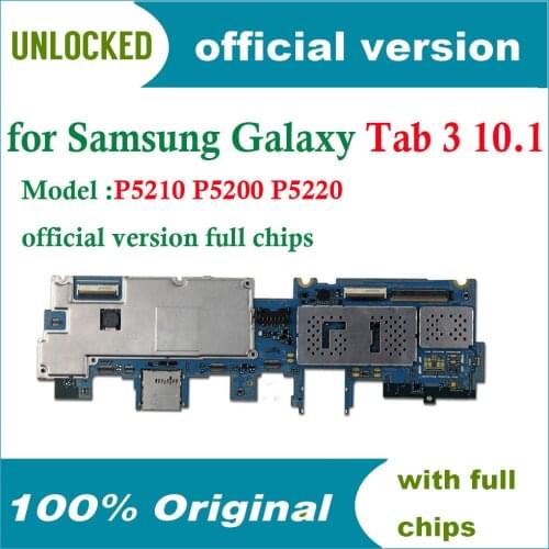 Free Shipping Full Working Original Unlocked For Samsung Galaxy Tab 3 10.1 P5200 P5210 Motherboard Logic Mother Circuit Board