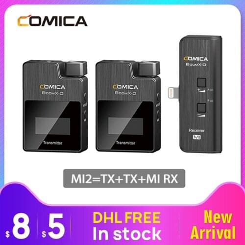 COMICA BoomX-D MI2 2.4G Wireless Microphone Condenser Microphone for Smartphones Transmitter Receiver Mic BoomX D Vs d2 Mic