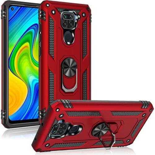 Luxury Shockproof Car Holder Ring Magnet Case On The For Xiaomi Redmi Note 9 Bumper Case Soft Protector Cover Redmi Note9 Case
