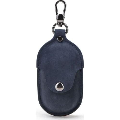 Retro Genuine Leather Headphone Case for Galaxy Buds Crazy Horse Leather Case for Galaxy Buds Wireless Bluetooth Headphone