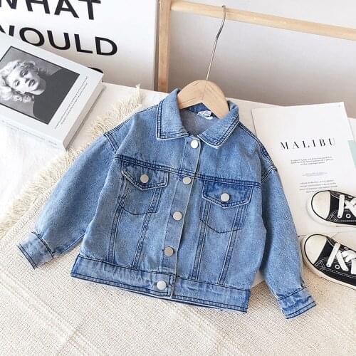 Kids Denim Jackets For Girls Boys Cartoon Spring Autumn New Arrival Children Outerwear School Fashion Toddler Coats