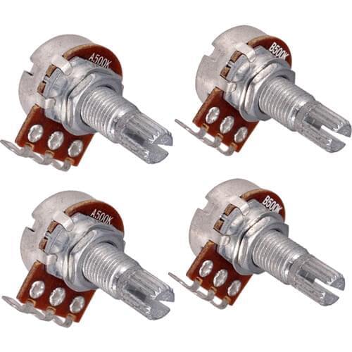 LONG SPLIT Shaft 500K Electric Guitar Potentiometer Pots Volume Tone Switch
