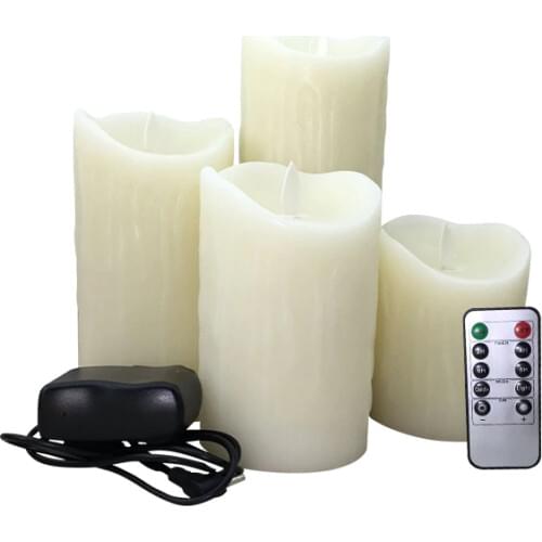 4"5"6"7"8"Flameless Charging Electrical Paraffin Wax LED Candle For Bar Party Home Festival Decoration With Remote Control Timer
