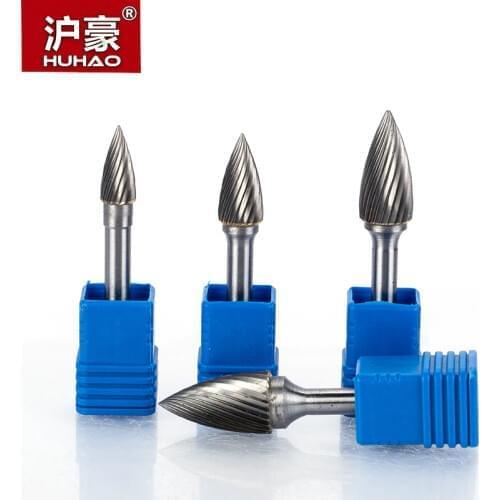 HUHAO 1pc 6mm Shank Tungsten Steel Cutter Metal Grinding Carving Rotary File Cylindrical Router Bit For Metal Polishing G Type