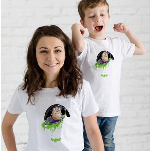 Toy Story Childrens T-Shirt Buzz Lightyear Brothers and Sisters Family Matching Clothes Adult Unisex Tee Tops