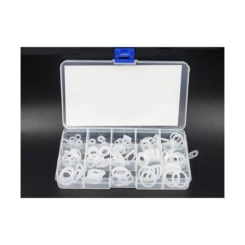 225 PCS Clear Silicone Rubber O-Ring Seal Kit O Seal Ring Different Sizes