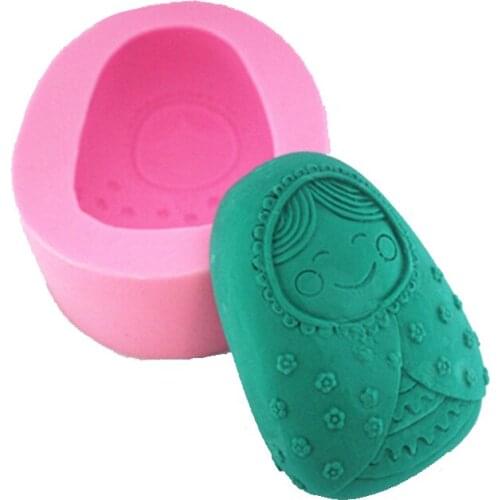 Baking Russian Dolls Cooking Tools Wedding Decoration Silicone Mould Baking Fondant Sugar Craft Diy Cake Candy