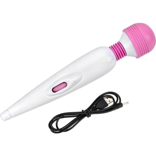 USB Charging G-spot Massager AV Vibrators Powerful Magic Wand Sex Toys for Women Adjustable Speed Clitoris Stimulator