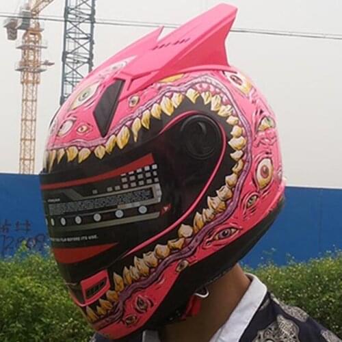 Moto Helmet,High-quality ABS resin motorcycle full face helmet, stylish 3D big mouth racing helmet, Capacete De Moto