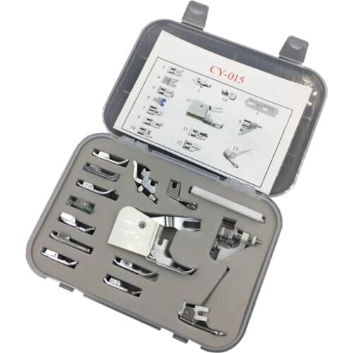 15 Pcs Multifunction Domestic Sewing Machine Foot Presser Feet Kit Set Machine Accessory Practical For Brother Singer Janomes