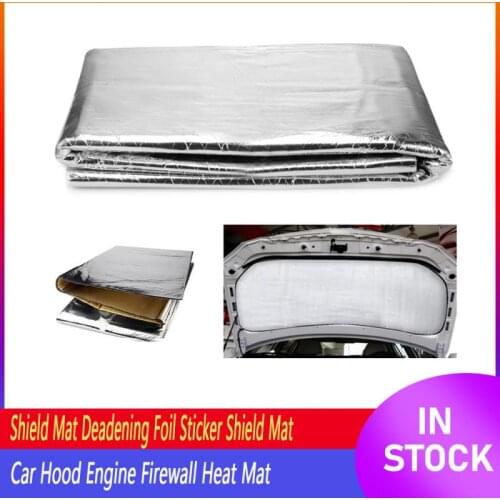 NEW Car-Styling Car Hood Engine Firewall Heat Mat Sound Insulation Shield Mat Deadening Aluminum Foil Sticker Shield Mat