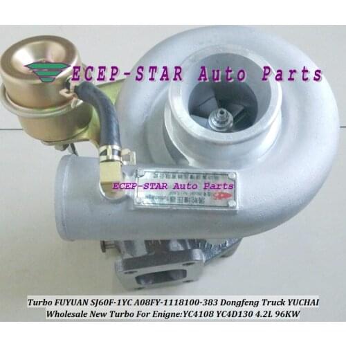 NEW Original Turbo For FUYUAN SJ60F-1YC A08FY-1118100-383 Turbocharger For Dongfeng Truck For YUCHAI YC4108 YC4D130 4.2L 96KW