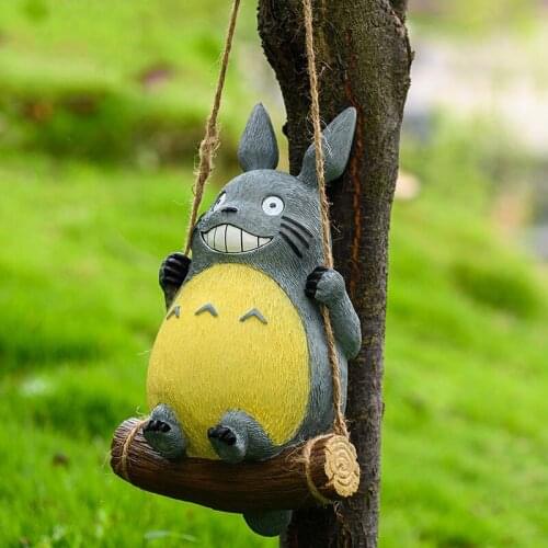Pastoral Resin Cute Cartoon Animal Totoro Ornaments Outdoor Landscape Furnishings Crafts Garden Villa Lawn Sculpture Decoration
