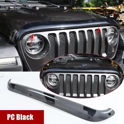 PVC Front Hood Bumper Board Guard Trim ForJeep Wrangler JL Gladiator JT 2018-2020