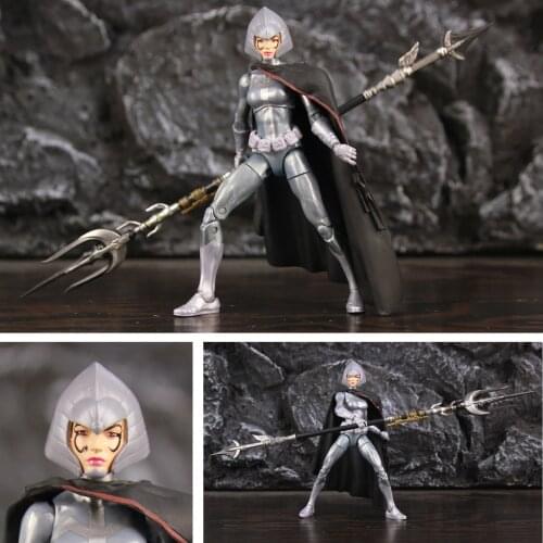 Custom Marvel Legends X-Men Shi-ar Empres Lilandra Neramani 6" Action Figure Body From Kingpin BAF Wave Silver Sable Toys Doll