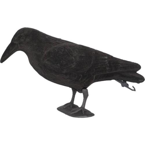 Flocking Crow Plastic Hunting Simulated Bait Bird Frightening Tools #CW