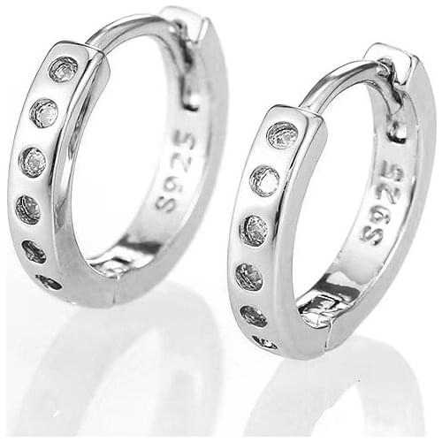 Simple Round Clip Earrings S925 Silvery Fashion Japan Korea Style Jewelry Women Wedding Party Charm Hoop Earrings Birthday Gifts