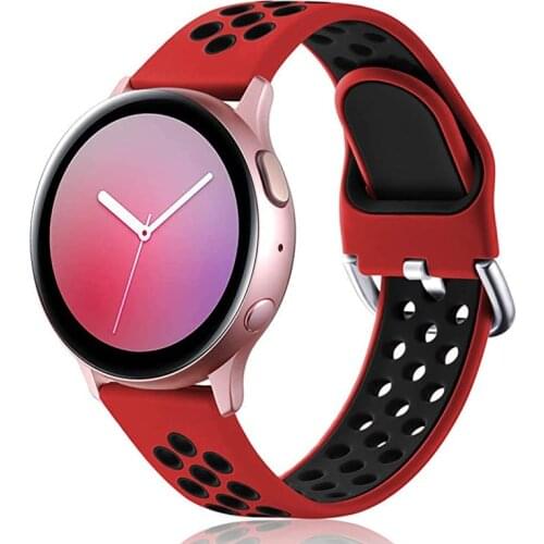 For Samsung galaxy watch Active 2 40mm 44mm Silicone Watchband Active2 20mm Watch Strap Sport Bracelet For galaxy Watch 42mm S2