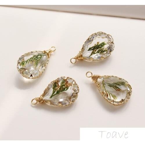 Christmas Hipster Real Leaf Drop Bag Lace Phnom Penh DIY Copper Plated 18K Ear Stud Necklace Bracelet Pendant Material