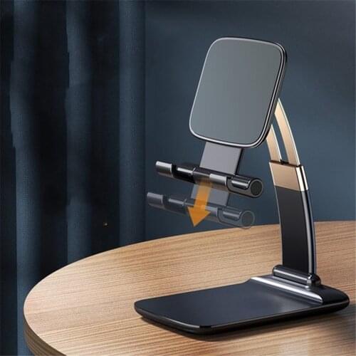 Foldable Desk Phone Holder Stand Adjustable Gravity Metal Table Desktop Cell Smartphone Stand For iPhone 12 iPad Xiaomi