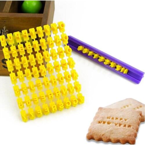 Topnew Mini Number and Letter DIY Sugarcraft Cookie Stamp Fondant Chocolate Biscuit Embossed Mold 301-0360