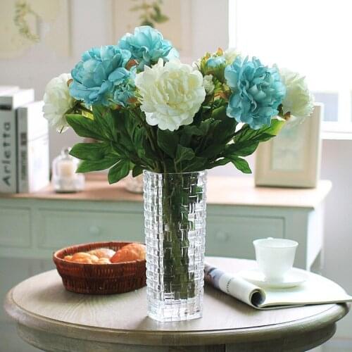 Party Fake flower 2 Flower Heads Floral Wedding Arrangement Home Wedding Decor silk peonies artificial peony bouquet