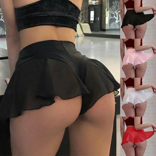 Womens Underwear Women Transparent Sports Dress Sexy Tennis Skirt Ruffle Lingerie Sexy Underwear Mini Dress Panties For Ladies
