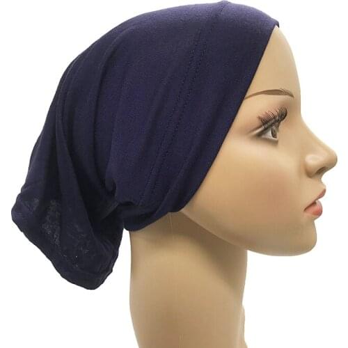 Modal Inner Hijab Caps Tube Bonnet Muslim Cap High Quality Fashion Plain Islamic Underscarf Hats For Women