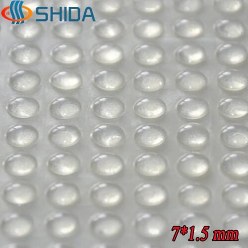 100Pcs 7 x 1.5 mm Self Adhesive Hemisphere Silicone Rubber Bumpers Soft Transparent Black Anti Slip Feet Pads Glass Rubbe Damper