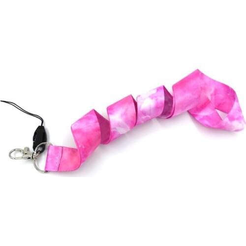 100pcs Regooly RE30 Pink marble pattern grain Neck Strap Lanyards ID badge card holder keychain Mobile Strap Gift Ribbon lanyard