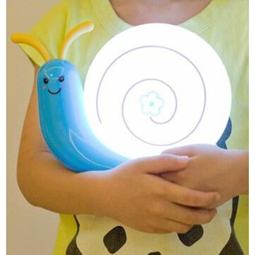 2018 Creative Cute LED Snail Wall Lamp For Children Kids Baby Lamp Decoration Night Lights Kitchen Under Cabinet Light