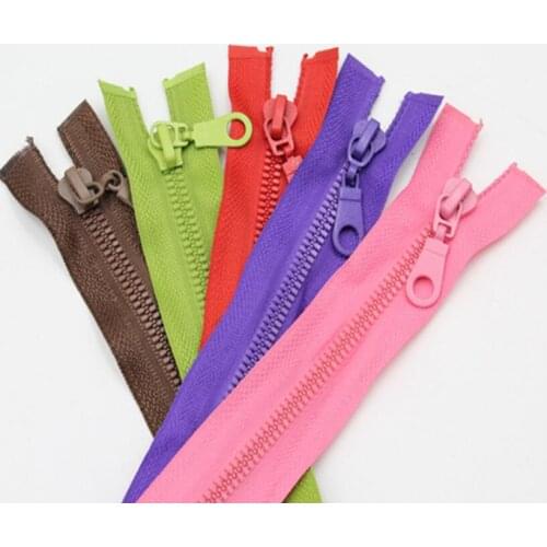 3 pieces 70cm Mix Colors Black White Open End Zipper 5# Resin Zipper Down Jacket Overcoat Sportwear Zipper Clothing Accessories