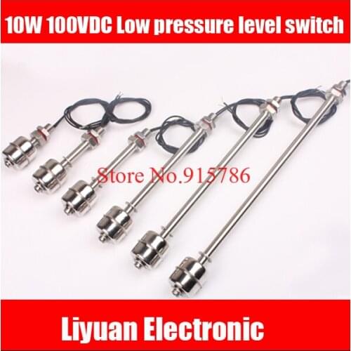 304 stainless steel float switch /10W 100VDC Low pressure level switch / liquid level sensor / liquid level relay