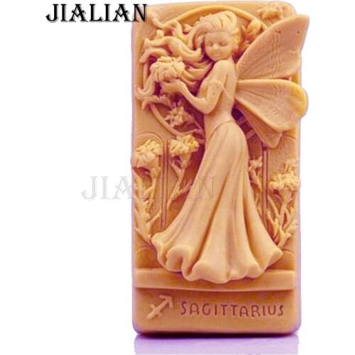 3D Angel girl handmade soap mold candle molds silicone mold form for soaps wholesale T0941