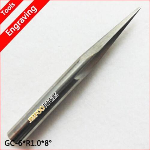 6*30H*R1.0*8Degree*60L Taper Ball Nose End Mills/Cutting Tools/Cnc Router Bits For Acrylic/MDF/PVC