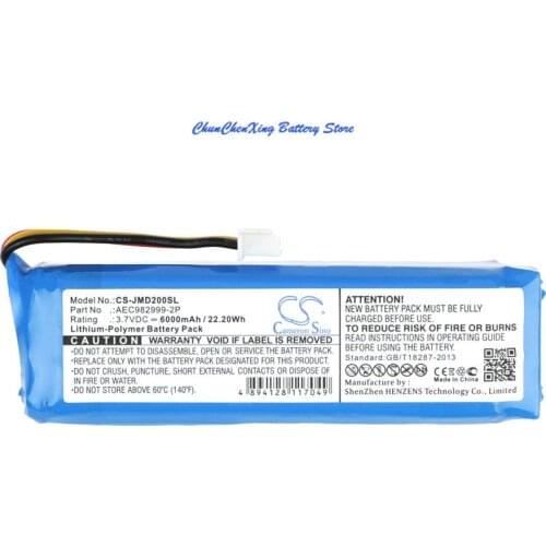 Cameron Sino 6000mAh Battery AEC982999-2P for JBL Charge