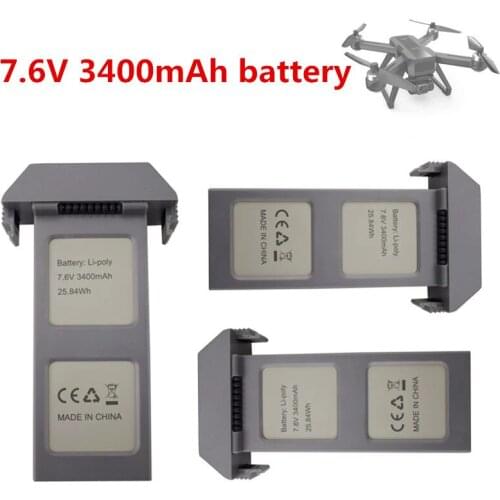 1-3pcs 7.6V 3400mAh Li-po Battery For MJX B20 D15 GPS Brushless RC Drone With 4K Camera RC Spare Parts for 7.4v drone battery