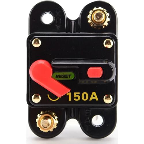 Car Switch Manual Reset Fuse holder Circuit Breaker 12V 100/150/200 Amp Switch For Car SUV Boat Battery Manual Reset Switch