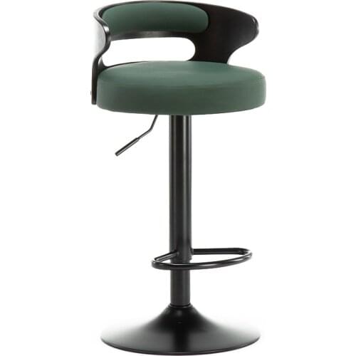 Bar chair lifting and rotating light luxury bar chair iron American high back chair household simple stool