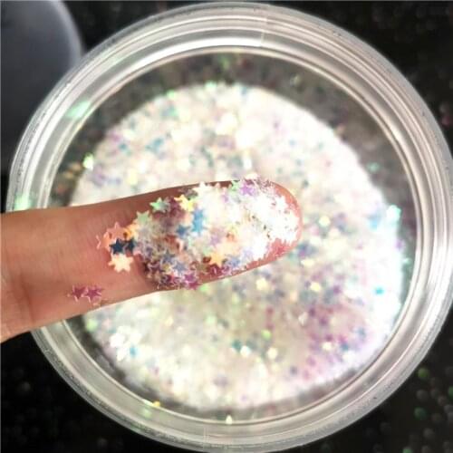 Nail Glitter Sequins Mini Star Flakes PET Paillette Laser Shining Nail Art Glitter Sequins DIY Sparkly Tips Nail Manicure 8g