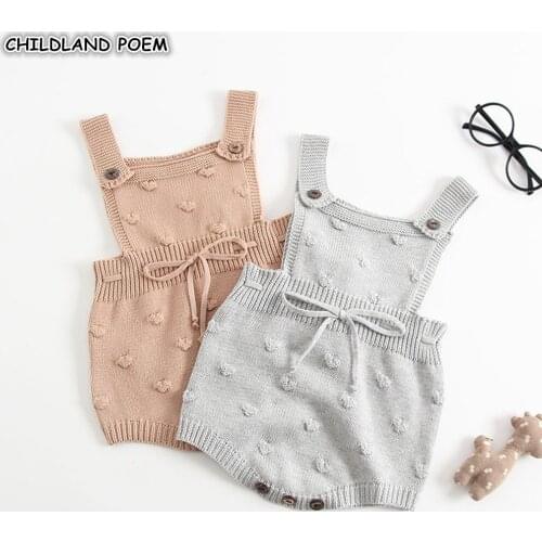 Baby Knitted Romper Autumn Infant Newborn Girls Romper Woolen Knit Baby Romper For Boys Jumpsuit Toddler Baby Clothes Overalls