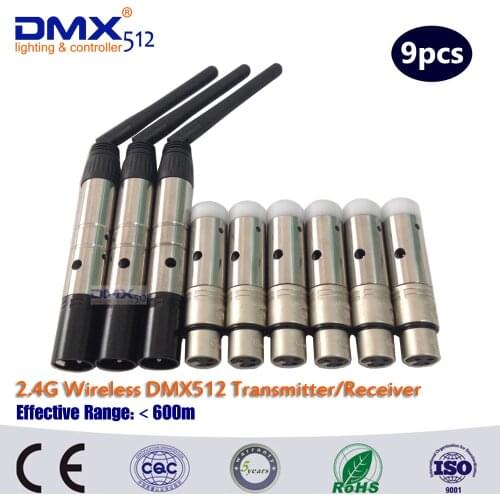 DHL Free Shipping LED wireless dmx512 transmitter and receiver dmx 512 controller