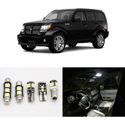 For Dodge Nitro 2007 2008 2009 2010 2011 8x White No Error Led Package Interior Light Bulbs Kit